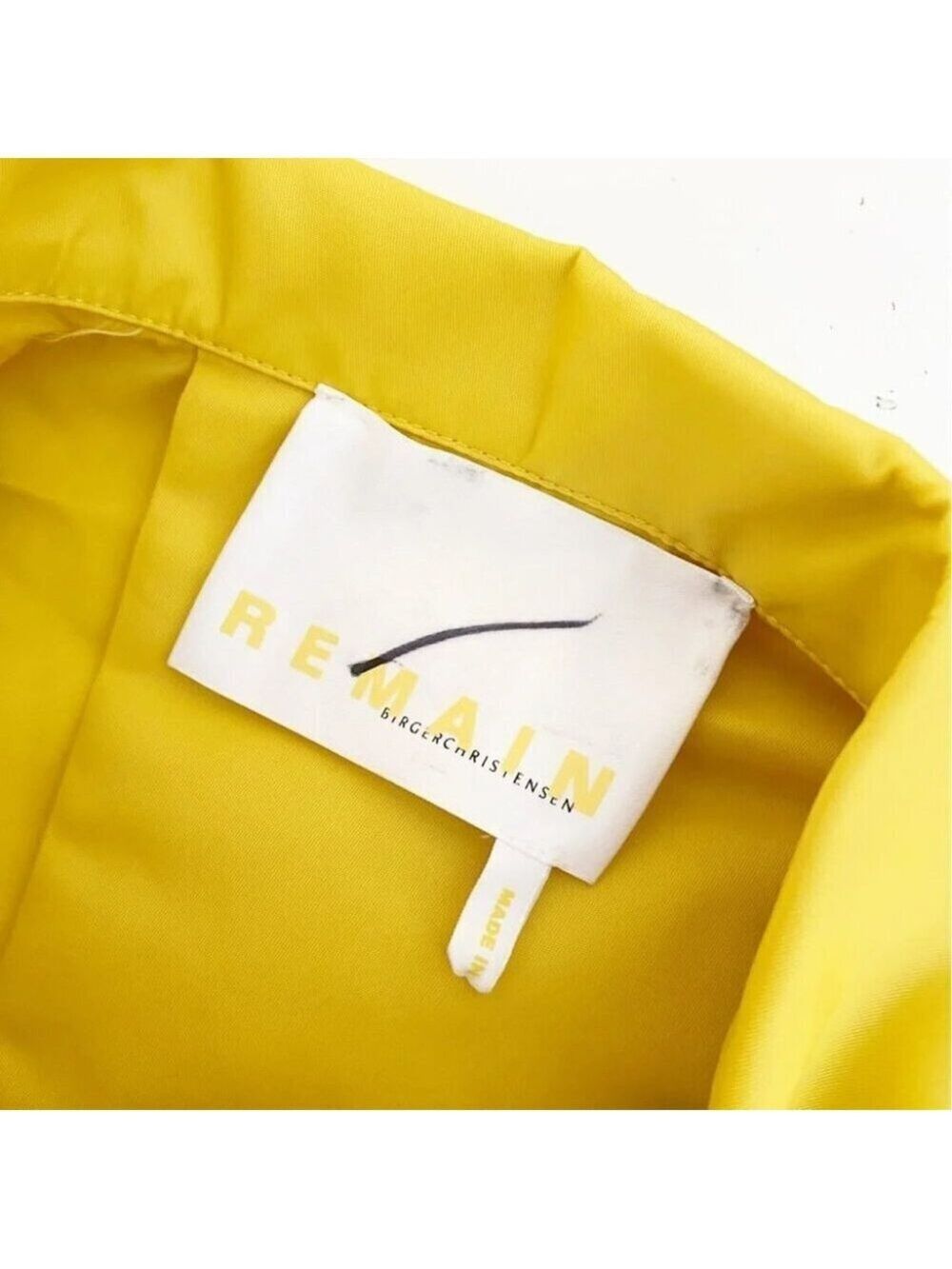 New Remain Birger Christensen Storm Shirt Jacket Yellow Size 8 - Picture 6 of 9